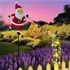 Generico Babbo Natale Da Esterno Con Innaffiatoio Luminoso Solare, Lucis Natalizie solaris Babbo Natale, Annaffiatoio Solare Impermeabile Babbos Natales Con Lucis A Cascata Per Prato, vialettos, Sentiero(B)