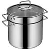 WMF 724919990 Pentola per Pasta con Inserto Scolapaste, Acciaio Inossidabile, Argento