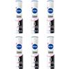 NIVEA Deodorante Black & White Invisible Clear Deodorante Spray, 6 x 150 ml