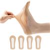 JARSEEN 4Paia Donna Calzini Fantasmini Nylon Cotone Invisible Corti Basse Salvapiede Calze con Gel Antiscivolo (4Beige, EU 35-38.5)