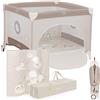 LIONELO Bonnie Box Bambini Pieghevole 100x100 cm dalla Nascita fino a 15 kg | Co