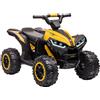Quad Elettrico per Bambini 12V Falcon X 3-5 Anni 2 Motori sedile in pelle e Tele
