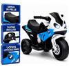 Moto Elettrica per Bambini 18-36 Mesi 6V BMW S1000RR Sedile Pelle Suoni e Luci