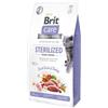 Brit Care Cat Grain Free Sterilizzato Weight Control Anatra e Tacchino - Crocchette per Gatti Adulti 2 Kg -