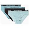 Emporio Armani Core Logoband - Slip da Uomo, Confezione da 3, Colore: Marrone, Taglia S, Marrone, S