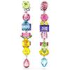 Swarovski Orecchini pendenti Gema, Design asimmetrico, Taglio misto, Lunghi, Multicolore, Placcato rodio