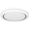 Eglo lampada da soffitto LED Semovigo, rotonda, plafoniera | con interruttore DIP, corpo luce per cucina o ufficio bianco grigio, illuminazione calda - neutra - fredda, Ø 40 cm