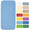 SPIRELLA - Tappeto per Vasca in Schiuma PVC Modello Alaska - Tappeto da Bagno Antiscivolo con Ventose + Fori di Drenaggio Antimuffa - Blu Bermuda - 71 X 36 cm