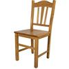 t m c s Tommychairs - Sedia modello Silvana per cucina bar e sala da pranzo, robusta struttura in legno di faggio color rovere e seduta in legno