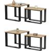 Amveya Tavolino Salotto 4 Pezzi Set di Tavolini Bassi con Ripiano per Soggiorno Divano Mobili Salotto