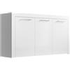MB Muebles Bonitos, Credenza Madia Nelia, Soggiorno Moderno, Melamina Lucida, Bianco, 144x80x42cm