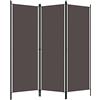 Solivagant Paravento a 3 Pannelli Antracite 150x180 cm,Antracite,2.76kg