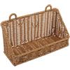 TOYZFRIENDY Cestino da Doccia Sospeso Installazione senza Fori, 1 Pz | Rattan Plastico Color Khaki, Compatto e Montato a Parete, per Dispensa e Dormitorio