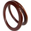 FIXOSHEE Manici Rotondi di Legno per Borse 2 Pezzi, Superficie Liscia e Lucidati, Accessori Naturali per Borse Fai-da-Te e Artigianato Handmade