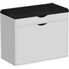 Vicco Panca scarpiera da ingresso Schufy, Bianco, 60 x 51 cm