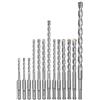 kwb set di 12 punte da martello SDS-plus, 260 / 210 / 160 / 110 mm | Per pietra e calcestruzzo | per trapani e martelli perforatori | in robusta valigetta di plastica