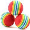 N-brand Pulabo, 3 palline colorate per gatti, in schiuma morbida EVA, arcobaleno, palline per gatti interattivi, giocattoli durevoli e pratiche, robuste
