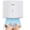AIKE Air Wiper Asciugamani Compatto, Asciugamani Elettrico Bagno Potente | 1400W 220V A Basso Consumo, Senza Carta E Senza Contatto, Plug Play, Materiale ABS, Adatto Ai Bagni Pubblici, AK2630S