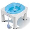 Eirolace Vasca da bagno per WC per adulti - sedile portatile con sgabello e funzione di risciacquo, rimovibile per trattamento delle emorroidi e cura del letto settimanale