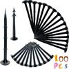 Fycooler Picchetti telo Pacciamatura Picchetti Ancore a Terra Stabile da Giardino in Plastica Resistenti per Fissaggio di tele,Teloni e Reti Bordi di Pavimentazione Erba Artificiale picchetti - 100Pcs