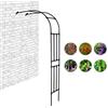 Generico Arco da Giardino Elegante a Mezza Arcata, Semiarco Metallo per Rose Rampicanti, Decorazione per Matrimoni e Feste, Traliccio per Piante da Parete e Gazebo W120/160/180cm(Nero,W90XH240cm)