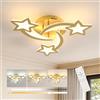 Goeco Plafoniera LED Soffitto Dimmerabile 30W 3375LM 51CM 3-Stella, Dorato