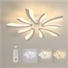 Comely Plafoniera LED da soffitto moderna 48W, 5400LM. Design elegante a forma di V in acrilico, ideale per soggiorno, camera da letto o sala da pranzo. Luce dimmerabile 3000K-6500K, bianco,70cm