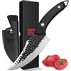 SHAN ZU Coltello da Chef e Cucina con Guaina in Pelle per BBQ e Carne
