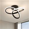 Goeco Plafoniera LED Soffitto Moderne a Spirale 22W 2500LM 4500K Nero