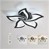 Comely Plafoniera LED da soffitto 40W 4700LM. Design elegante a coda di rondine in acrilico, ideale ad soggiorno o camera da letto. Regolazione della luce bianca da 3000K a 6500K, nero,60cm