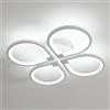 Comely Plafoniere LED quattro petali, Lampada da Soffitto 40W 3800LM, Creativo Plafoniere Moderno per Soggiorno Cucina Bagno Camera da Letto Corridoio, Bianco Freddo 6500K, Diametro 57cm, Bianco