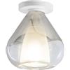 FABAS LUCE Lila - Lampada da soffitto rotonda d.20cm Fabas Luce - Applique con lampadina led E27 MAX 40W - Fumè