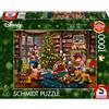 Schmidt Spiele Disney Mickey & Minnie Trimming The Tree, Thomas Kinkade, Puzzle, 1000 Teile, 58047