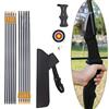 OEM Tiro con l'arco, arco con struttura in fibra di vetro resistente, ideale per l'allenamento all'aperto, colore nero