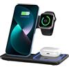 OEM Caricabatterie wireless, ricarica rapida fino a 15W, design pieghevole, compatibile con iWatch e AirPods, dimensioni 7,5 x 5 x 3 pollici, supporto per più dispositivi