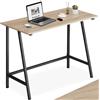 tectake® Scrivania - 100 x 50 x 77 cm - Scrivania Gaming, Tavolo da Lavoro, Banco da Lavoro per Computer con Telaio in Acciaio, Pannello in Truciolato, Legno Industriale Chiaro, Rovere Sonoma