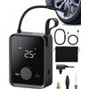 HOTO Compressore Aria Portatile, Gonfia Elettrico Pro con Manometro Digitale 120PSI, Gonfiatore per pneumatici per Auto,Pompa Elettrica per bici con Motore 12V, 7500mAh, Compressore D'aria per moto,palla