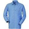 LANCELOT Camicia Uomo da Lavoro Cotone Oxford Azzurra Manica Lunga HH026 (S)