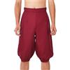 BLESSUME Pantaloni Pirata Medievale Costume Rinascimentale Trousers vestibilità Ampia (XL, Rosso Vine)