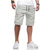 TARAINYA Cotone-Twill Cargo Pantaloncini Uomo con Cordino e Tasche
