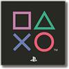 PlayStation Tappeto Quadrato - Controller Icons Design - Prodotto Ufficiale Sony - Tappeto Camera da Letto Nero 80x80cm