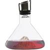 Generico Decanter per vino Revella da 1500 ml | Decanter per vino con filtro in acciaio inossidabile, caraffa per vino cristallino con aeratore incorporato, per vino