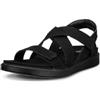 ECCO Soft Sandal Cross Strap, Sandalo donna, nero, 40 EU