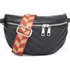 Miss Lulu Borsa a Tracolla Donna Nero Alla Moda Marsupio Pelle PU Morbida di Grande Capacità con Tracolla Larga Regolabile e Rimovibile