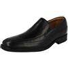 Clarks Tilden Free, Mocassini Uomo, Nero Black Leather, 44.5 EU