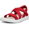 ECCO Soft Sandal Cross Strap, Sandalo Donna, Rosso peperone, 40 EU