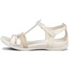 ECCO Flash T-Strap Sandal, Donna, Limestone Pure White Gold Beige, 40 EU