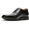 Clarks Tilden Cap, Scarpe con lacci Uomo, Black Black Leather 003, 41.5 EU