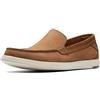 Clarks Bratton Loafer Mens Dark Tan Nubuck, 7.5