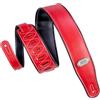 Levy's M26VP-RED_BLK Tracolla Per Chitarra Reversible Vinyl Black Piping 2 3/4 - Red Black